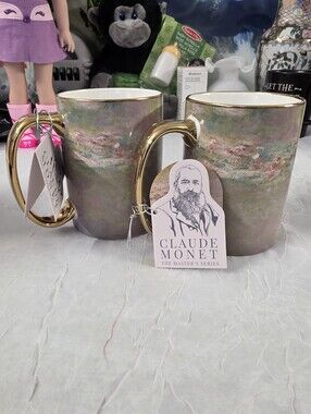 Monet Water Lilies mugs SET of 2 Claude Monet